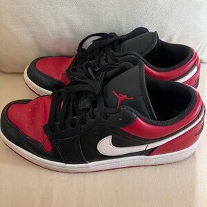 Air Jordan 1 Low- Black/Red Men’s size 9